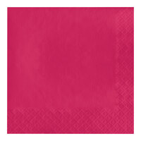 Creative Converting 58177B Hot Magenta Pink 3-Ply 1/4 Fold Luncheon Napkin - 500/Case