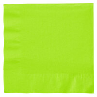 Creative Converting 663123B Fresh Lime Green 2-Ply 1/4 Fold Luncheon Napkin - 600/Case