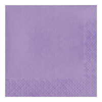 Creative Converting 139186135 Luscious Lavender Purple 2-Ply 1/4 Fold Luncheon Napkin - 600/Case