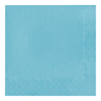 Creative Converting 139179135 Pastel Blue 2-Ply 1/4 Fold Luncheon Napkin - 600/Case