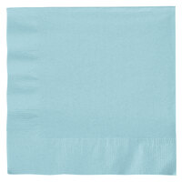 Creative Converting 139179135 Pastel Blue 2-Ply 1/4 Fold Luncheon Napkin - 600/Case