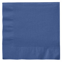 Creative Converting 6691137B Navy Blue 2-Ply 1/4 Fold Luncheon Napkin - 600/Case