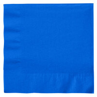 Creative Converting 663147B Cobalt Blue 2-Ply 1/4 Fold Luncheon Napkin - 600/Case