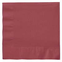 Creative Converting 663122B Burgundy 2-Ply 1/4 Fold Luncheon Napkin - 600/Case