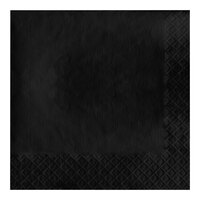 Creative Converting 139194135 Black Velvet 2-Ply 1/4 Fold Luncheon Napkin - 600/Case