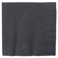 Creative Converting 139194135 Black Velvet 2-Ply 1/4 Fold Luncheon Napkin - 600/Case