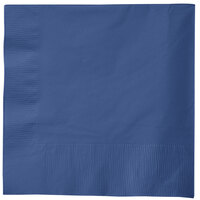 Creative Converting 581137B Navy Blue 3-Ply 1/4 Fold Luncheon Napkin - 500/Case