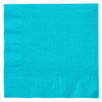 Creative Converting 661039B Bermuda Blue 2-Ply 1/4 Fold Luncheon Napkin - 600/Case