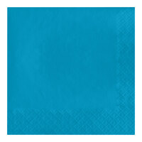Creative Converting 663131B Turquoise Blue 2-Ply 1/4 Fold Luncheon Napkin - 600/Case