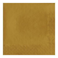 Creative Converting 663276B Glittering Gold 2-Ply 1/4 Fold Luncheon Napkin - 600/Case
