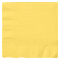 Creative Converting 139180135 Mimosa Yellow 2-Ply 1/4 Fold Luncheon Napkin - 600/Case