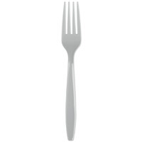 Creative Converting 010469B 7 1/8" Shimmering Silver Disposable Plastic Fork - 600/Case