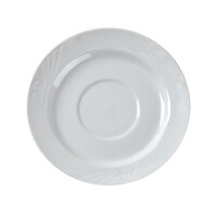 CAC RSV-2 Roosevelt 6" Super White Porcelain Saucer - 36/Case