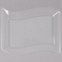 Fineline Wavetrends 1405-CL 5 1/2" x 7 1/2" Clear Plastic Dessert Plate - 120/Case