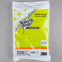 3M 200CC 4" x 5 1/2" Scotch-Brite™ Griddle Screen - 20/Pack