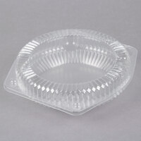 Polar Pak 6" Hinged Clear Pie Container with Low Dome Lid - 20/Pack