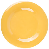 GET WP-10-TY Diamond Mardi Gras 10 1/2" Tropical Yellow Wide Rim Round Melamine Plate - 12/Case