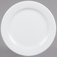 Tuxton YPA-072 Sonoma 7 1/4" Bright White Embossed Rim China Plate - 36/Case