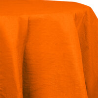 Creative Converting 923282 82" Sunkissed Orange OctyRound Tissue / Poly Table Cover