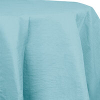 Creative Converting 923882 82" Pastel Blue OctyRound Tissue / Poly Table Cover