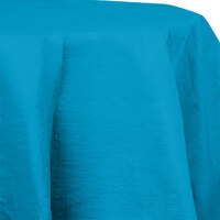 Creative Converting 923131 82" Turquoise Blue OctyRound Tissue / Poly Table Cover