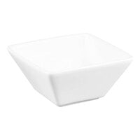 Libbey Slate 10 oz. Ultra Bright White Square Porcelain Bowl - 36/Case