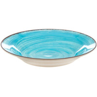 Carlisle 5400315 Mingle 28.5 oz. Aqua Melamine Rimmed Soup Bowl - 6/Case