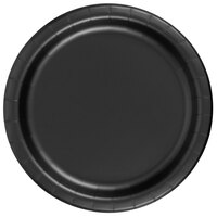 Creative Converting 79134B 7" Black Velvet Paper Plate - 24/Pack