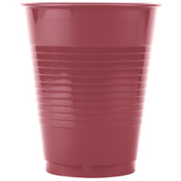 Creative Converting 28312281 16 oz. Burgundy Plastic Cup - 20/Pack