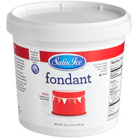 Satin Ice 2 lb. Red Vanilla Rolled Fondant Icing