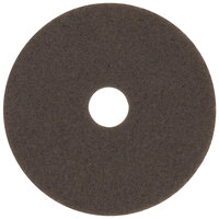 3M 7100 15" Brown Stripping Floor Pad - 5/Case