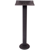 BFM Seating Bolt-Down Indoor Bar Height Black Wrinkle Table Base with 3" Column