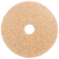 3M 3500 17" Natural Blend Tan Heavy Duty Burnishing Floor Pad - 5/Case