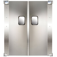 Curtron Service-Pro Series 20 Double Aluminum Swinging Traffic Door - 36" x 96" Door Opening