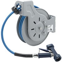 T&S B-7232-02 35' Open Epoxy Coated Steel Hose Reel with Rear Trigger Water Gun