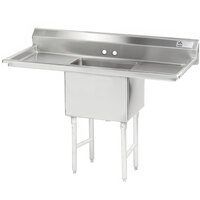 Advance Tabco FS-1-2424-24RL Spec Line Fabricated One Compartment Pot Sink with Two Drainboards - 72"