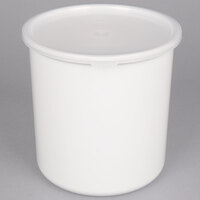 Carlisle Classic 2.7 Qt. White Round SAN Plastic Crock with Lid