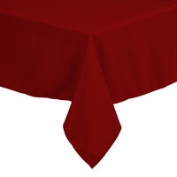 Intedge 45" x 45" Square Red 100% Polyester Hemmed Cloth Table Cover