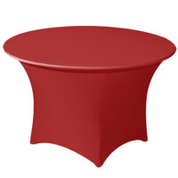 Snap Drape CN420R6630811 Contour Cover 66" Round Crimson Spandex Table Cover