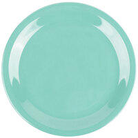 GET NP-6-FG Diamond Mardi Gras 6 1/2" Rainforest Green Narrow Rim Round Melamine Plate - 48/Case