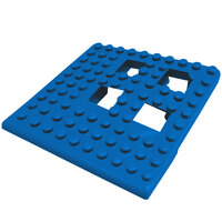 Cactus Mat Dri-Dek 2554-UC Blue 2" x 2" Interlocking Vinyl Drain Tile Corner Piece - 9/16" Thick