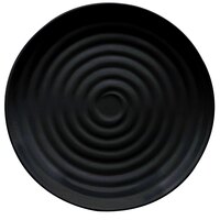 GET ML-80-BK Milano 7 1/2" Black Melamine Round Plate - 12/Pack