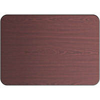 Lancaster Table & Seating 30" x 42" Laminated Rectangular Table Top Reversible Cherry / Black