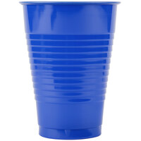 Creative Converting 28314771 12 oz. Cobalt Blue Plastic Cup - 240/Case