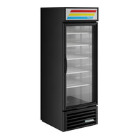 True GDM-23-HC~TSL01 27" Black Refrigerated Glass Door Merchandiser with LED Lighting