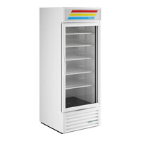 True GDM-26-HC~TSL01 30" White Refrigerated Glass Door Merchandiser with LED Lighting