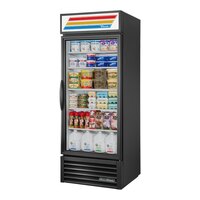 True GDM-26-HC~TSL01 30" Black Refrigerated Glass Door Merchandiser with LED Lighting