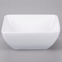 10 Strawberry Street WTR-12SQBWL Whittier 64 oz. White Square Porcelain Bowl - 3/Case