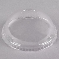 Solo DL639 Ultra Clear™ 32 oz. Clear PET Plastic Dome Lid with 1" Hole - 500/Case