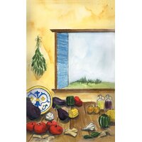 Choice 8 1/2" x 14" Menu Paper Cover - Mediterranean Border - 100/Pack